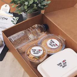 image-Round Thank You For Ordering Sticker Store Gift White Label Sticker 500 Pcs
