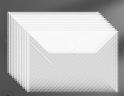 image-File Bag Transparent Plastic A4 Thickened Large Capacity Snap Test Paper Storage Bag
