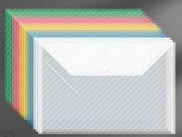 image-File Bag Transparent Plastic A4 Thickened Large Capacity Snap Test Paper Storage Bag