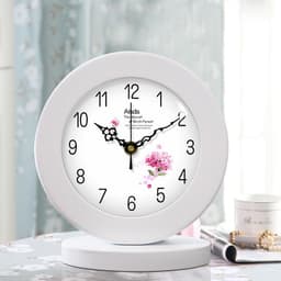 image-Living Room American Simple Wooden Clock Table Clock Mute Modern Bedroom Table Clock