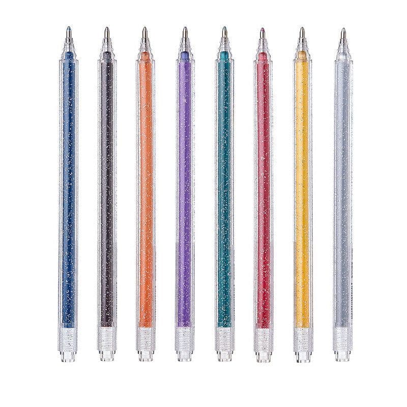 image-Shiny Metal Quicksand Pen Pearlescent Painting Water Pen Vibrato Jelly Pen