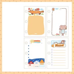 image-Girl Heart Hand Book Inner Core Loose-Leaf Book For The Core Cute Girl Mini Three-Hole Mini Hand Book Ins Simple