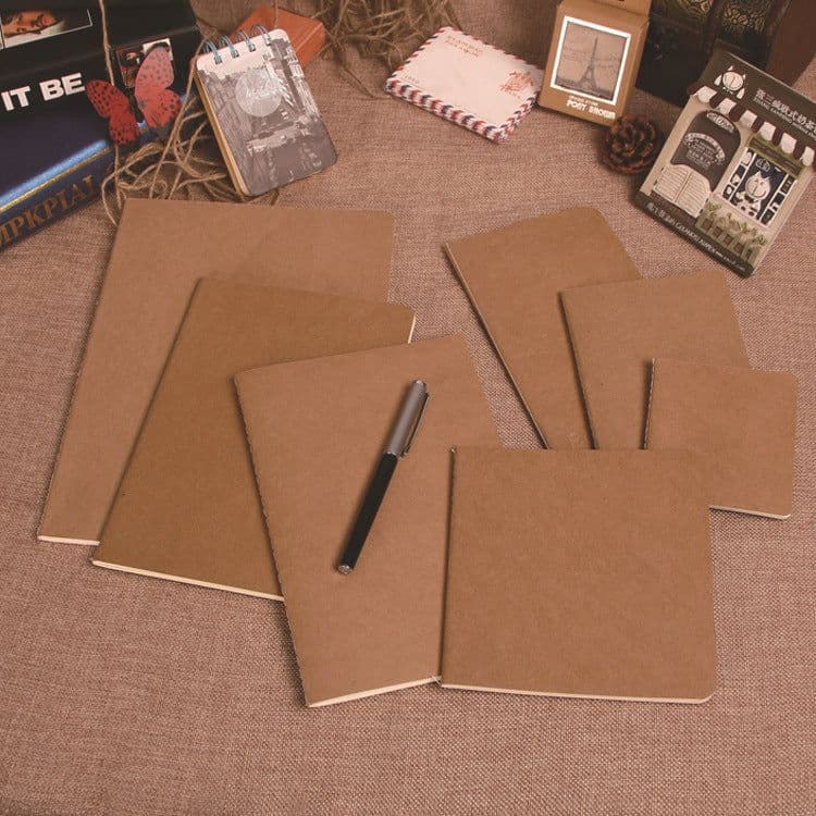 image-Hot Sale 80g Kraft Paper Notebook Blank Page Sketchbook Car Line Book Printing LOGO