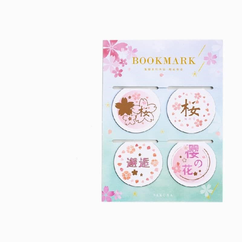 image-Yanji Magnetic Bookmarks Falling Sakura Series Cute Girl Gift Book Folder Fridge Magnet 4 Styles