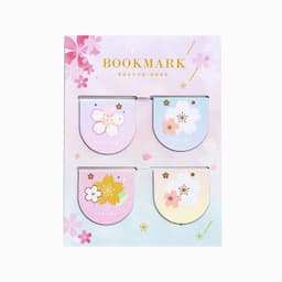 image-Yanji Magnetic Bookmarks Falling Sakura Series Cute Girl Gift Book Folder Fridge Magnet 4 Styles