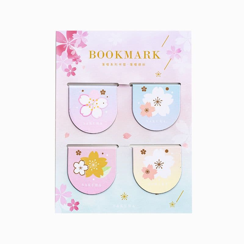 image-Yanji Magnetic Bookmarks Falling Sakura Series Cute Girl Gift Book Folder Fridge Magnet 4 Styles