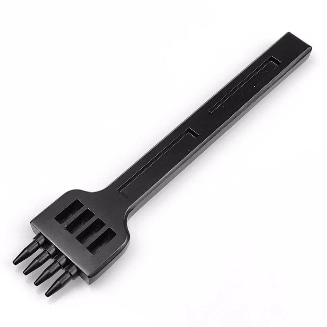 image-Wuta Leather Round Hole Punching Black Porous Punching Manual Sewing Leather Craft Tool
