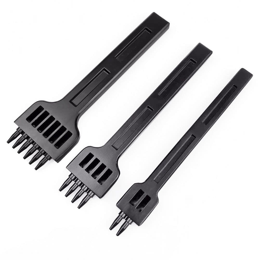 image-Wuta Leather Round Hole Punching Black Porous Punching Manual Sewing Leather Craft Tool