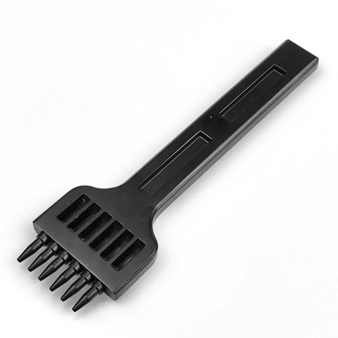 image-Wuta Leather Round Hole Punching Black Porous Punching Manual Sewing Leather Craft Tool