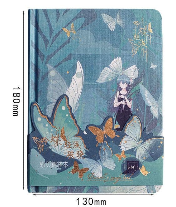 image-Butterfly Series Color Page Notebook Student's Diary A5 Creative Beautiful Hardcover Notebook