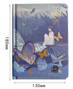 image-Butterfly Series Color Page Notebook Student's Diary A5 Creative Beautiful Hardcover Notebook