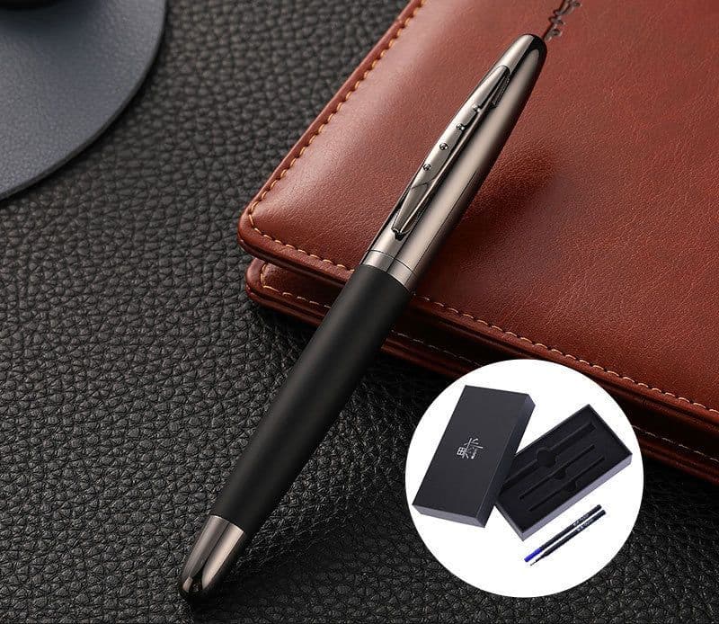 image-Heavy Hand Signature Pen Metal Jewel Pen Business Simple Anti Slip Custom Neutral Signature Lettering Pen