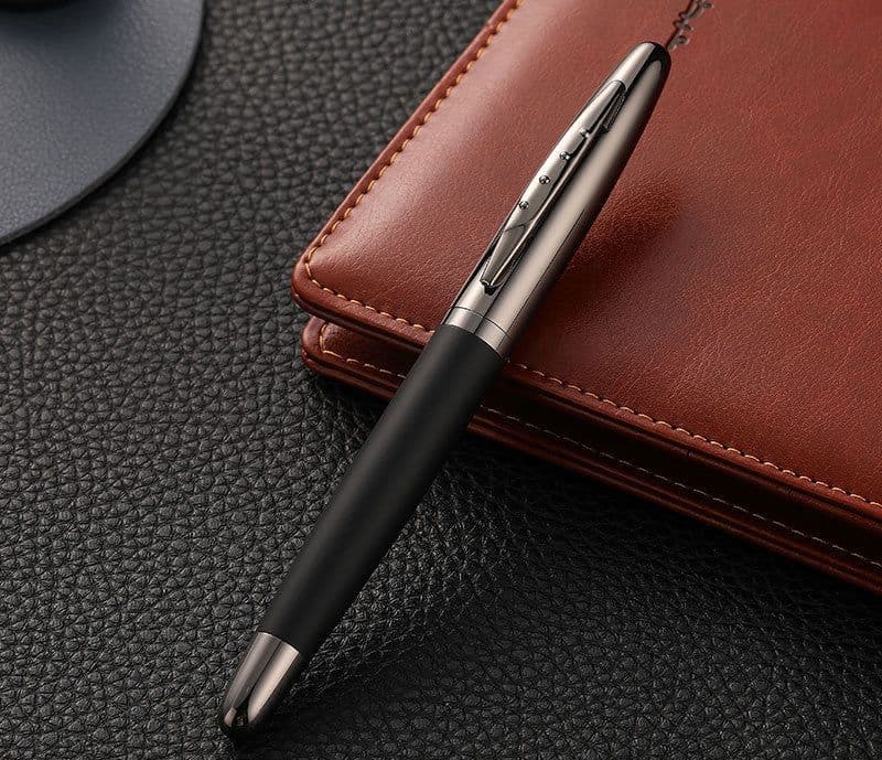 image-Heavy Hand Signature Pen Metal Jewel Pen Business Simple Anti Slip Custom Neutral Signature Lettering Pen