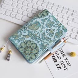 image-Notebook And Notepad Flying Blue Flower Series