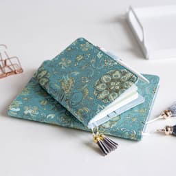 image-Notebook And Notepad Flying Blue Flower Series