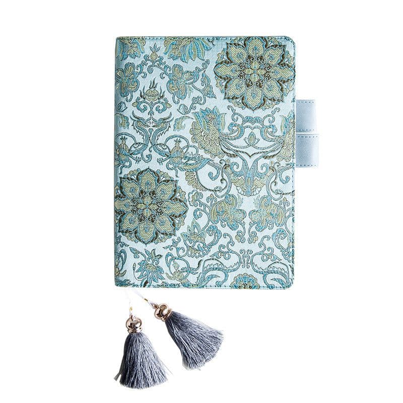 image-Notebook And Notepad Flying Blue Flower Series