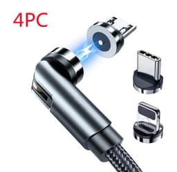 image-Essager Rotate Magnetic Cable 360 Degree USB Type C Charging Cable Fast Charging Magnet Charger 540 Rotate Micro Magnetic Cable