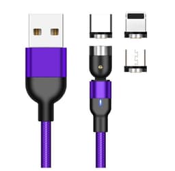 image-Essager Rotate Magnetic Cable 360 Degree USB Type C Charging Cable Fast Charging Magnet Charger 540 Rotate Micro Magnetic Cable