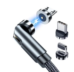 image-Essager Rotate Magnetic Cable 360 Degree USB Type C Charging Cable Fast Charging Magnet Charger 540 Rotate Micro Magnetic Cable