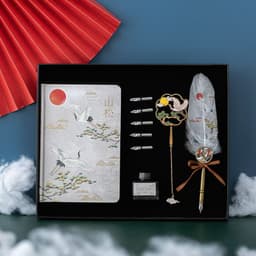 image-Chinese Style Feather Pen Set Jianhegui Notebook Set Guochao Gift Set