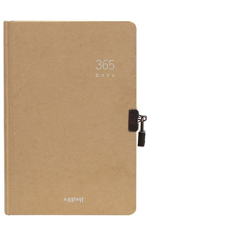 image-365 Days Locked Diary Hardcover Notebook A5 Note Book Schedule Book