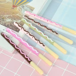 image-Korean Soft Gel Chocolate Stick Scented Needle Tube Gel Pen Black Ink Pen Signature