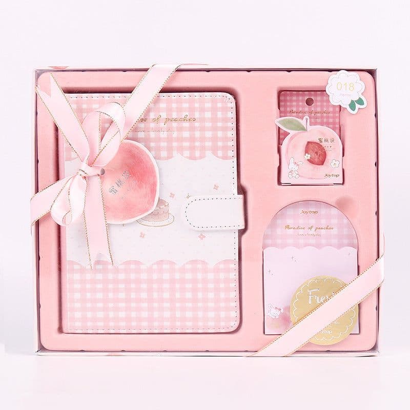 image-Yue Mu Peach Says A5 Handbook Paper Tape Stationery Gift Set Cute Girl Lover