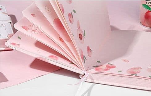 image-Yue Mu Peach Says A5 Handbook Paper Tape Stationery Gift Set Cute Girl Lover