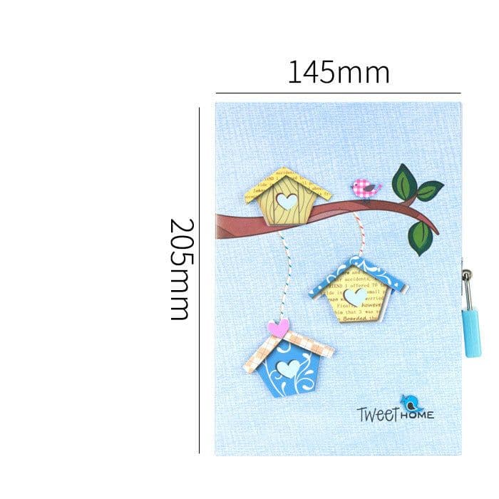 image-Primary School Student Code Book With Lock Diary Book Reward Gift Prize Boxed Girl Heart Cute Small Notebook