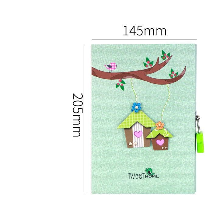 image-Primary School Student Code Book With Lock Diary Book Reward Gift Prize Boxed Girl Heart Cute Small Notebook