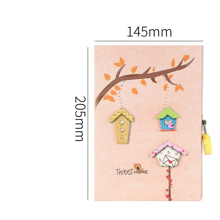 image-Primary School Student Code Book With Lock Diary Book Reward Gift Prize Boxed Girl Heart Cute Small Notebook