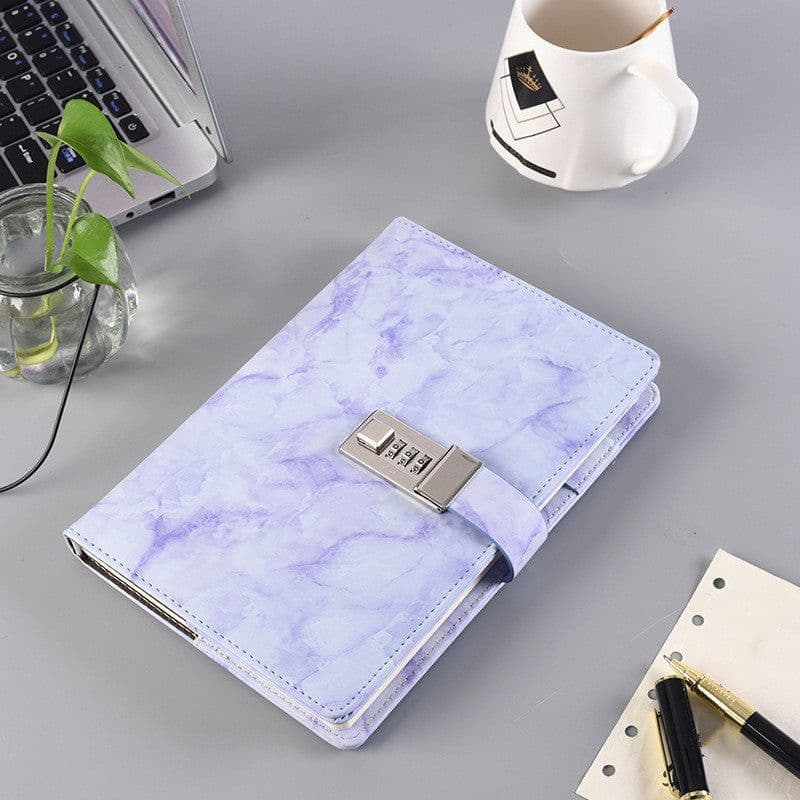 image-Retro Password Book With Lock Notebook Creative Simple Student Children's Diary Hand Account Notebook