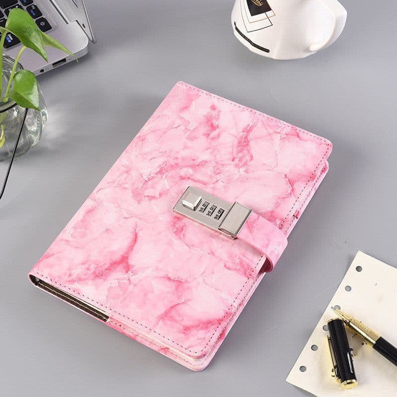 image-Retro Password Book With Lock Notebook Creative Simple Student Children's Diary Hand Account Notebook
