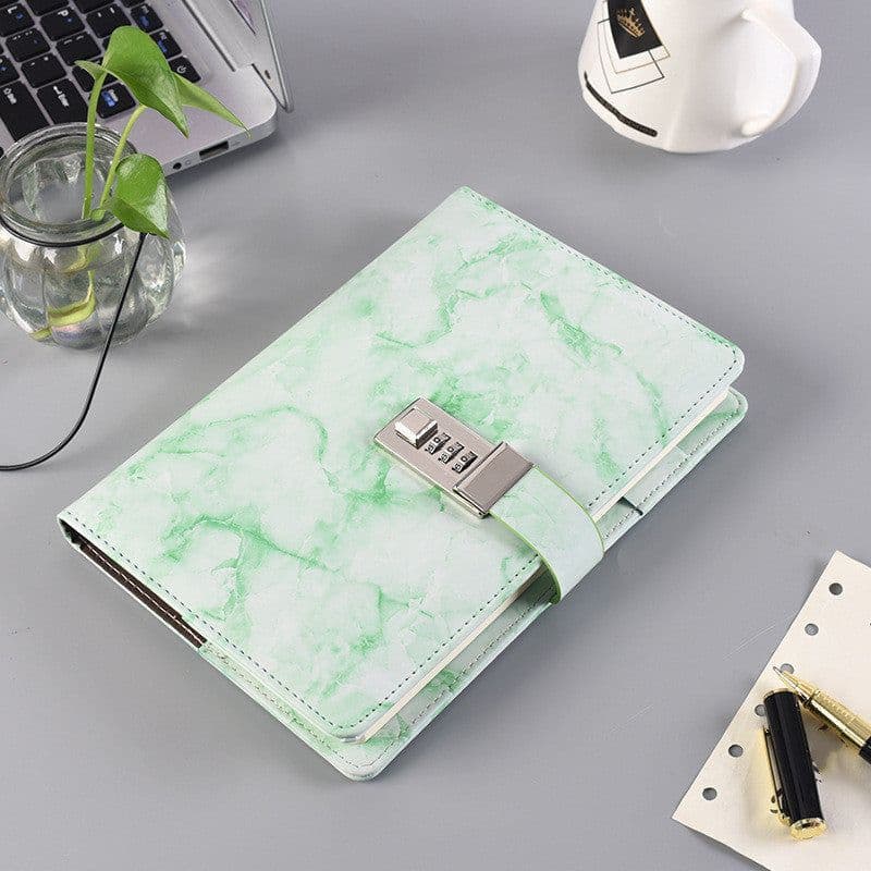 image-Retro Password Book With Lock Notebook Creative Simple Student Children's Diary Hand Account Notebook