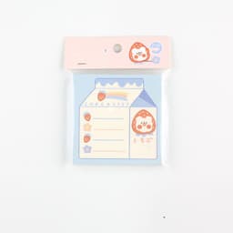 image-MINKYS New Kawaii 100 Sheets Cute Milk Strawberry Memo Note Daily