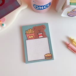 image-Kawaii Bear Memo Pads Note Paper Daily To Do It Check