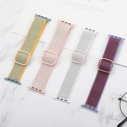 image-Braided Nylon Strap 44 Mm 42 Mm 40 Mm 38 Mm, Adjustable Elastic Wrist Strap