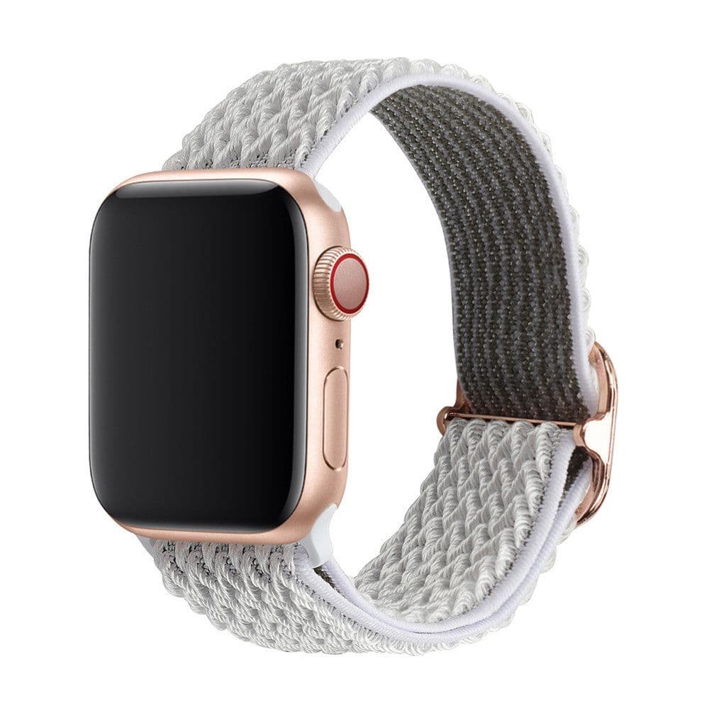 image-Braided Nylon Strap 44 Mm 42 Mm 40 Mm 38 Mm, Adjustable Elastic Wrist Strap