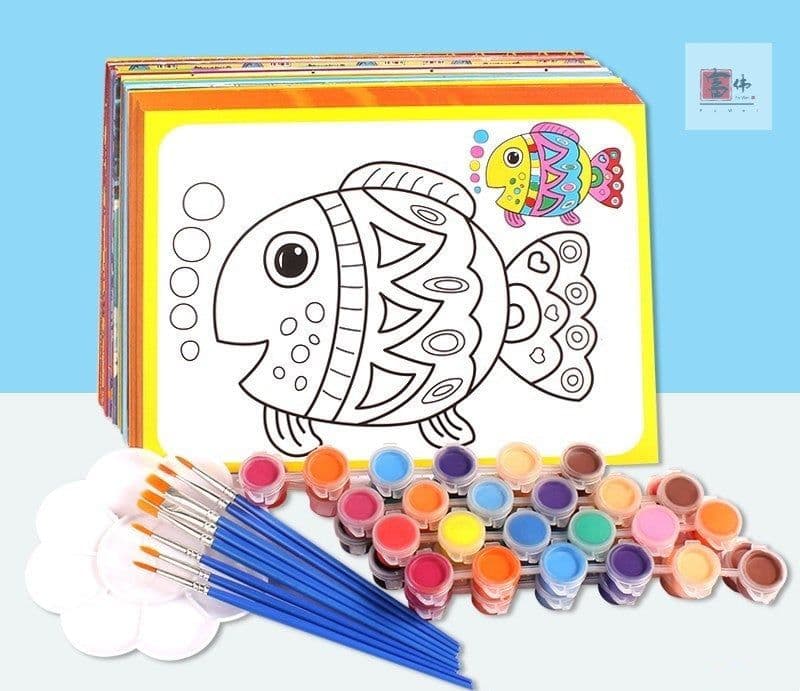 image-One-Time Color-Filling Gouache Painting Drawing Board