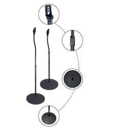 image-Compatible with Apple, Satellite Bookshelf Surround Sound Shelf Speaker Stand Tripod Hanger Rack