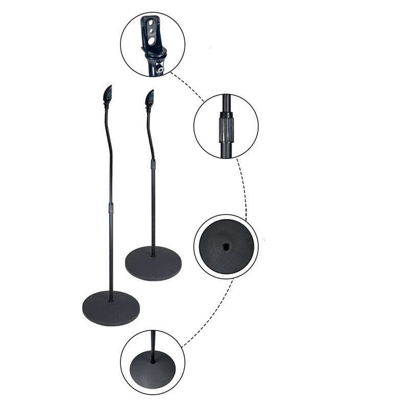 image-Compatible with Apple, Satellite Bookshelf Surround Sound Shelf Speaker Stand Tripod Hanger Rack