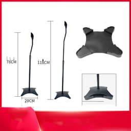image-Compatible with Apple, Satellite Bookshelf Surround Sound Shelf Speaker Stand Tripod Hanger Rack
