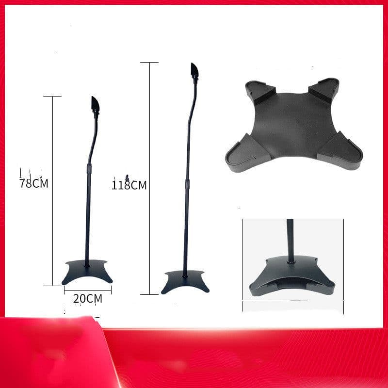 image-Compatible with Apple, Satellite Bookshelf Surround Sound Shelf Speaker Stand Tripod Hanger Rack