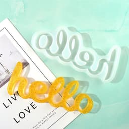 image-Letter mold Epoxy mold diy Jewelry Abrasive English mirror love English word Silicone mold