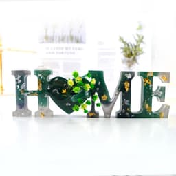 image-Letter mold Epoxy mold diy Jewelry Abrasive English mirror love English word Silicone mold
