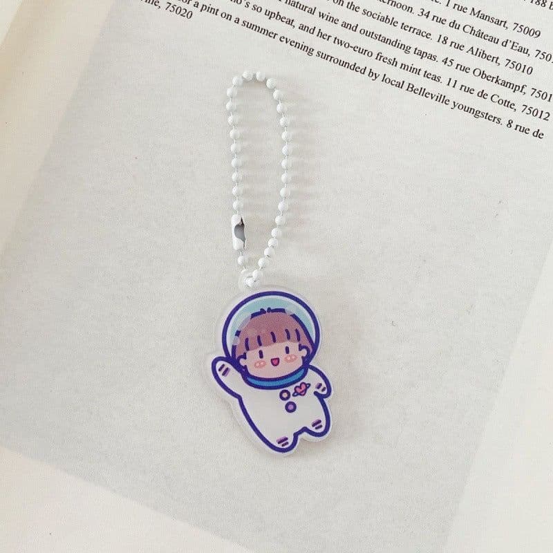 image-ins cartoon pencil case cute astronaut double-layer pencil case