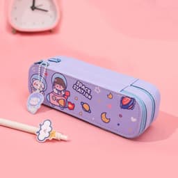 image-ins cartoon pencil case cute astronaut double-layer pencil case