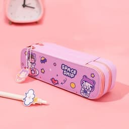 image-ins cartoon pencil case cute astronaut double-layer pencil case