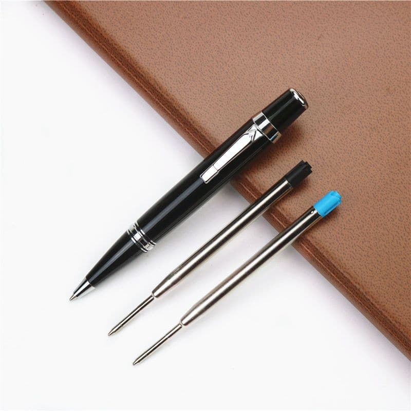 image-Pocket Signature Pen Free Full Metal Black Portable Rollerball Pen