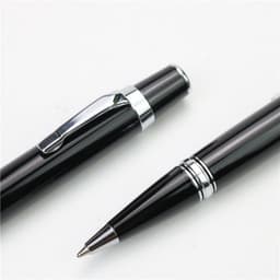 image-Pocket Signature Pen Free Full Metal Black Portable Rollerball Pen